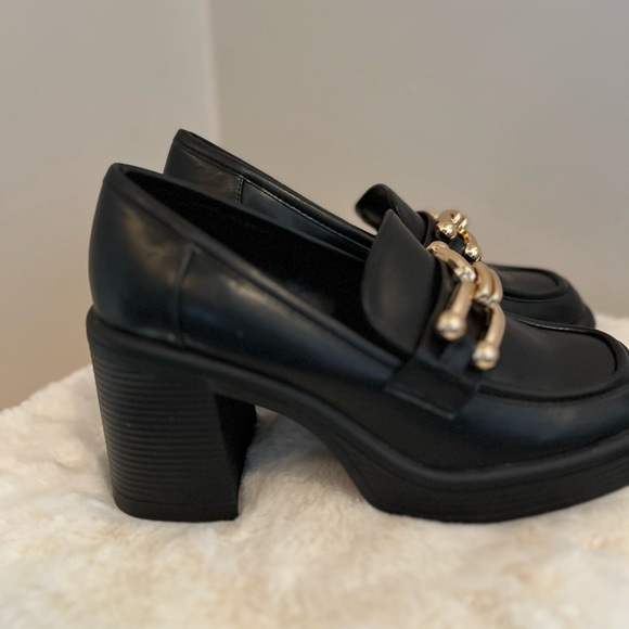 NWOT Just Fab Daria Chunky Heeled Loafer 8 - Picture 3 of 7
